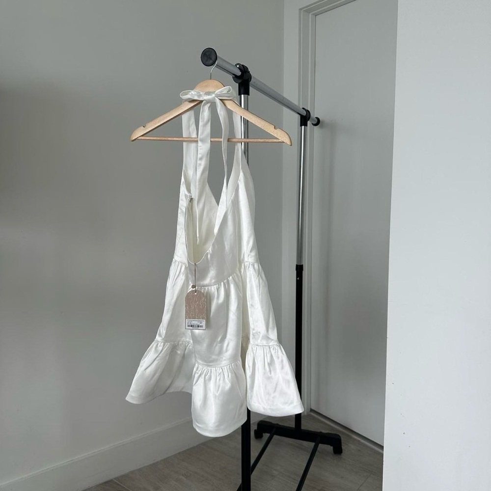 Meshki White Ruffle Mini Dress - Picture 8 of 9